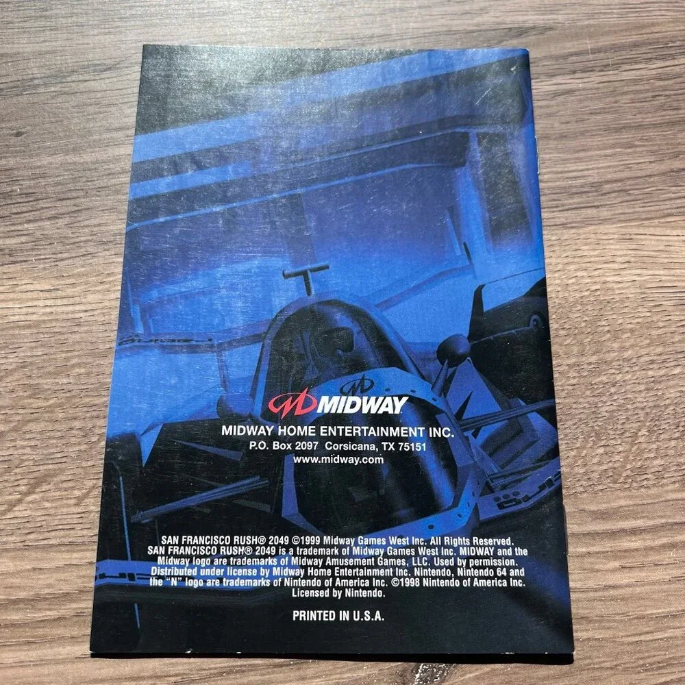 N64 San Francisco Rush 2049 Manual